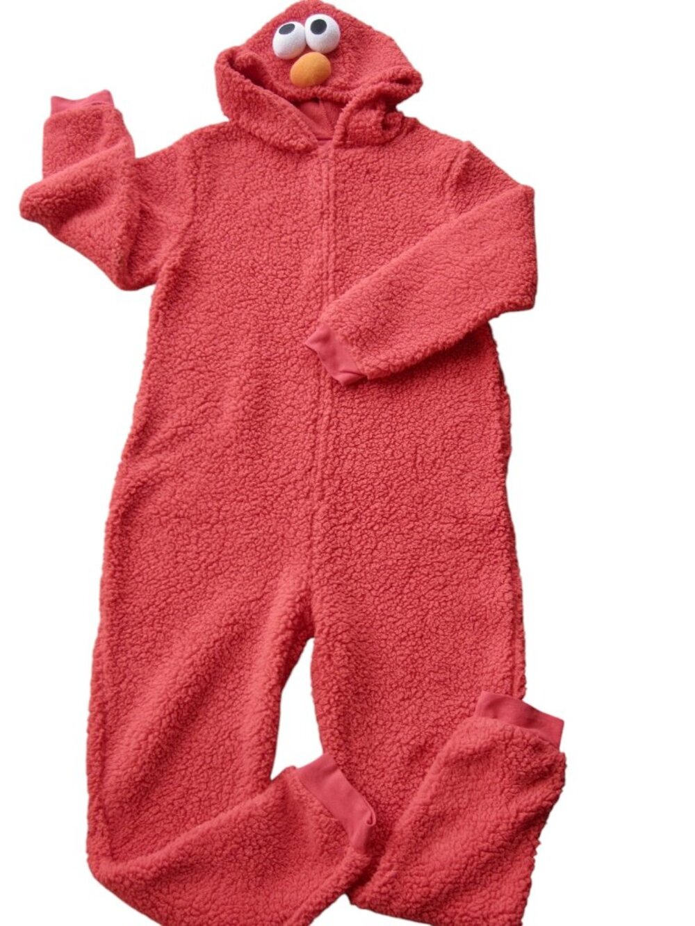 Elmo Costume Adult Size Large Sesame Street 1-Piece Red Plush Suit • Halloween